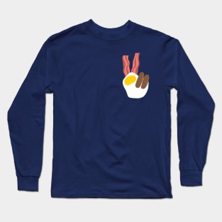 Bacon and egg peace sign Long Sleeve T-Shirt